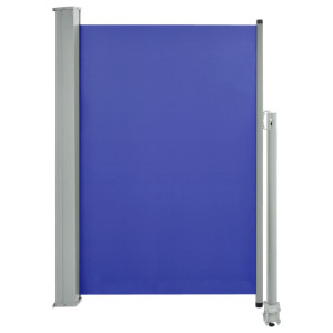 Toldo lateral retrátil para pátio 120x300 cm azul H