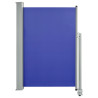 Toldo lateral retrátil para pátio 120x300 cm azul 2