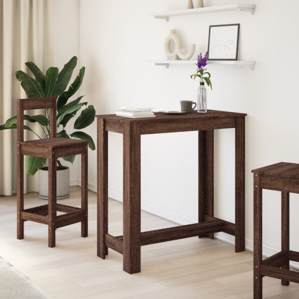 Mesa de bar 102x50x103.5 cm derivados madeira carvalho castanho M 3