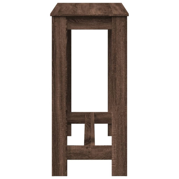 Mesa alta de bar madera ingeniería marrón roble 102x50x103.5 cm M 5