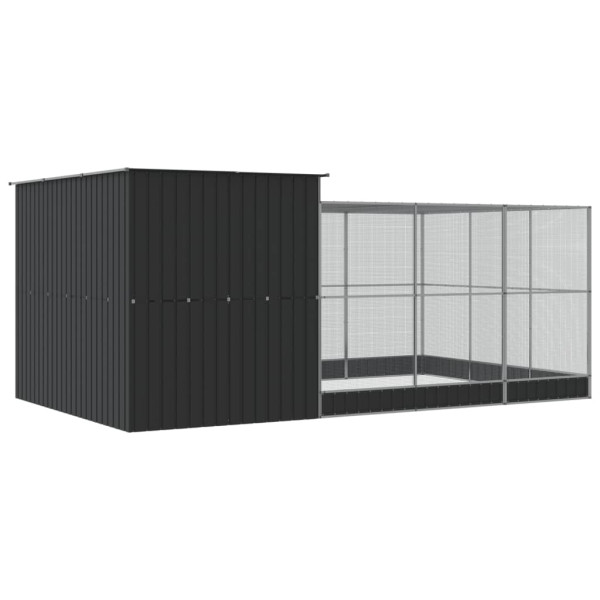 Aviário com extensão 497x303x216 cm aço prateado M 5