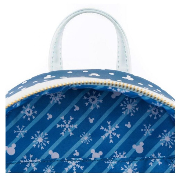 Mochila Loungefly Disney Minnie y Mickey muñecos de nieve M 5