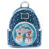 Mochila Loungefly Disney Minnie y Mickey muñecos de nieve 1