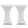 Mantel elástico para mesa alta 4 unidades blanco Ø60 cm 3