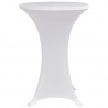 Mantel elástico para mesa alta 4 unidades blanco Ø80 cm 4