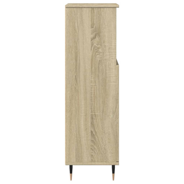 Armario de baño madera contrachapada roble Sonoma 30x30x100 cm M 5