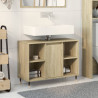 Mueble de baño madera de ingeniería roble Sonoma 80x33x60 cm 3