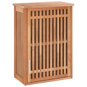 Armario de baño para pared madera maciza de nogal 42x23x60 cm H
