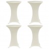 Mantel elástico para mesa alta 4 unidades color crema Ø80 cm 1