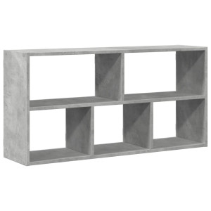 Estantería de pared madera ingeniería gris hormigón 100x25x50cm H