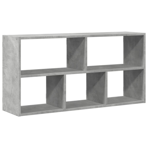 Estantería de pared madera ingeniería gris hormigón 100x25x50cm M 2