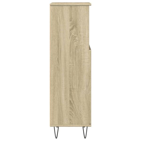 Armario de baño madera contrachapada roble Sonoma 30x30x100 cm M 5