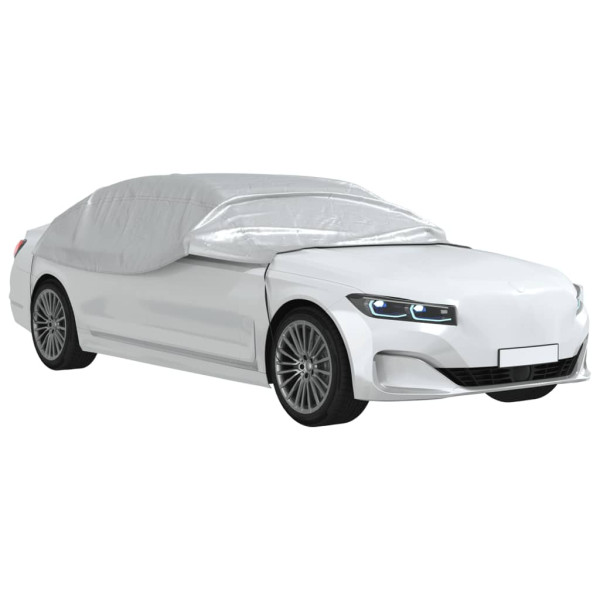 Funda para coche con ganchos media plateado XL M 2