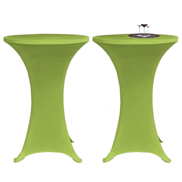 Funda elástica para mesa 4 unidades 80 cm verde M 2
