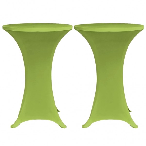 Funda elástica para mesa 4 unidades 80 cm verde M 3