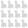 Funda de silla elástica 12 unidades blanca 1