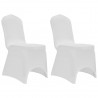 Funda de silla elástica 12 unidades blanca 3