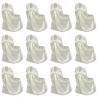 Capa de cadeira para banquete de casamento 12 unidades creme 1