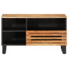 Mueble de TV madera maciza de acacia 80x34x46 cm 2