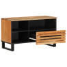 Mueble de TV madera maciza de acacia 80x34x46 cm 3