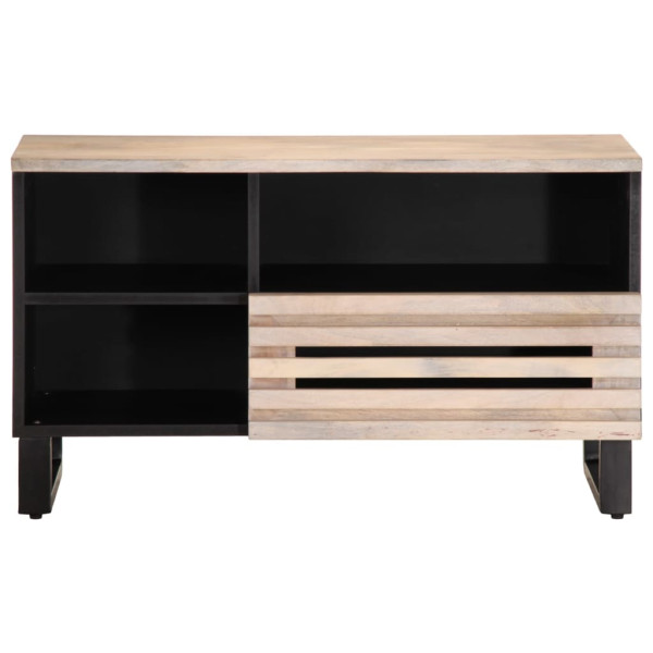 Mueble de TV madera maciza de mango 80x34x46 cm M 2