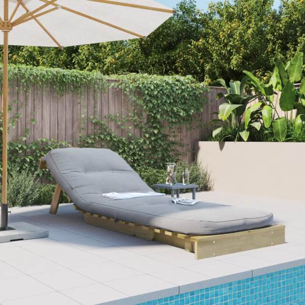 Futón sofá cama con colchón madera impregnada pino 70x206x11 cm M 3