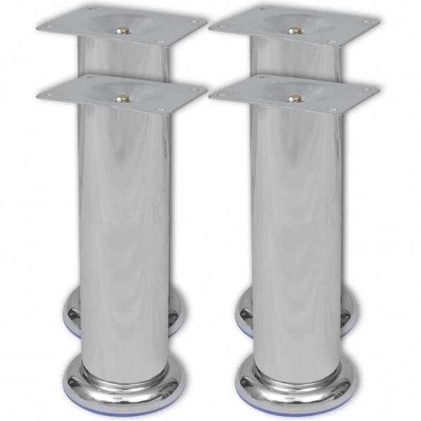 8x Patas de sofá redondas cromadas 180 mm M 2