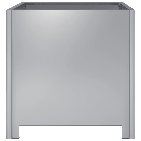 Vaso/floreira de jardim 40x40x40 cm aço galvanizado M 5