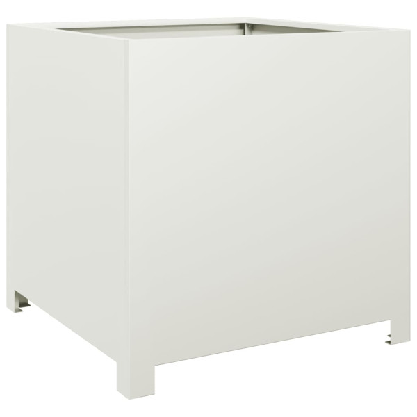 Vaso/floreira de jardim 50x50x50 cm aço branco M 2