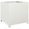 Vaso/floreira de jardim 50x50x50 cm aço branco 2