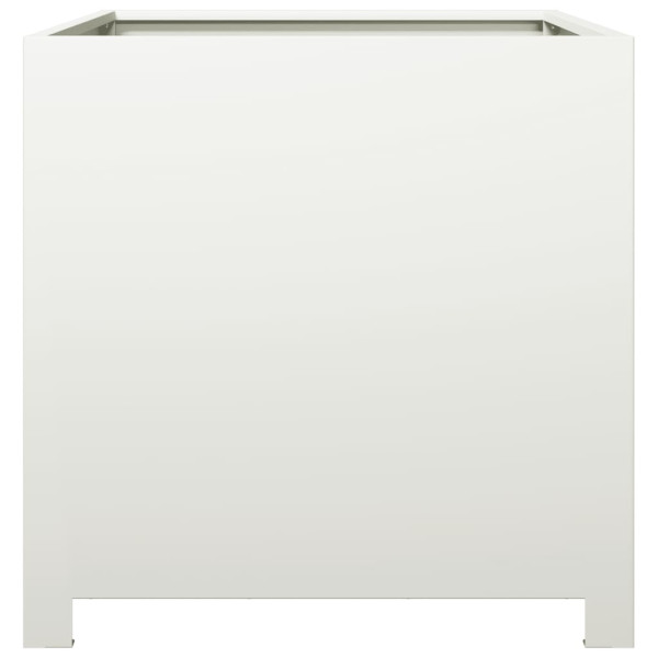 Vaso/floreira de jardim 50x50x50 cm aço branco M 4