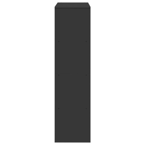 Estantería de madera de ingeniería negra 100x33x125.5 cm M 5