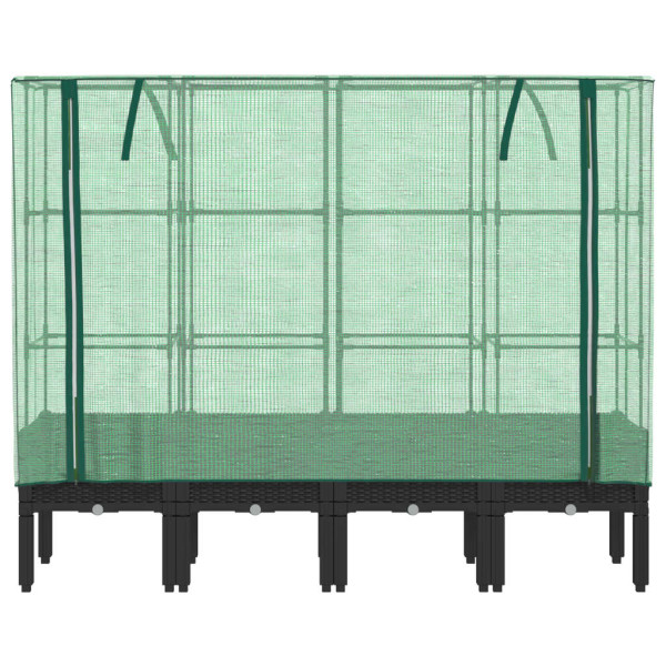 Arriate com capa de estufa olhar rattan 160x40x140 cm M 4