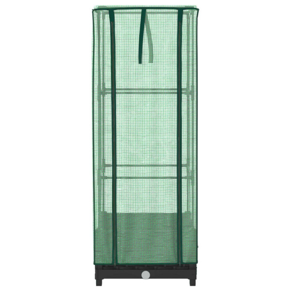 Canteiro elevado com cobertura de estufa aspeto de vime M 4