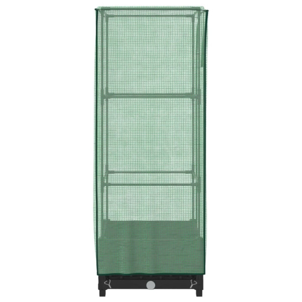 Arriate con cubierta invernadero aspecto ratán 40x40x123 cm M 5