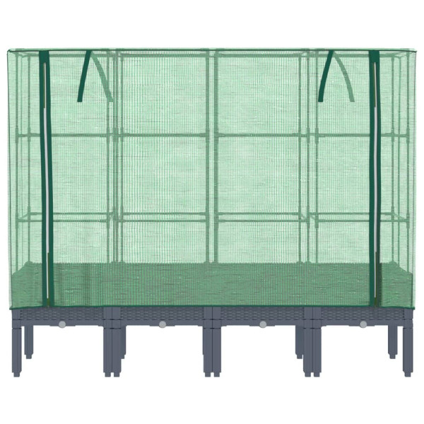 Arriate com capa de estufa olhar rattan 160x40x140 cm M 4