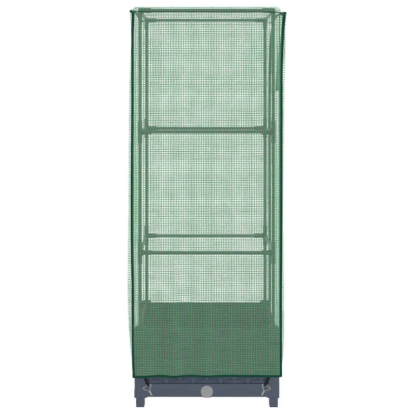 Canteiro elevado com cobertura de estufa aspeto de vime M 5