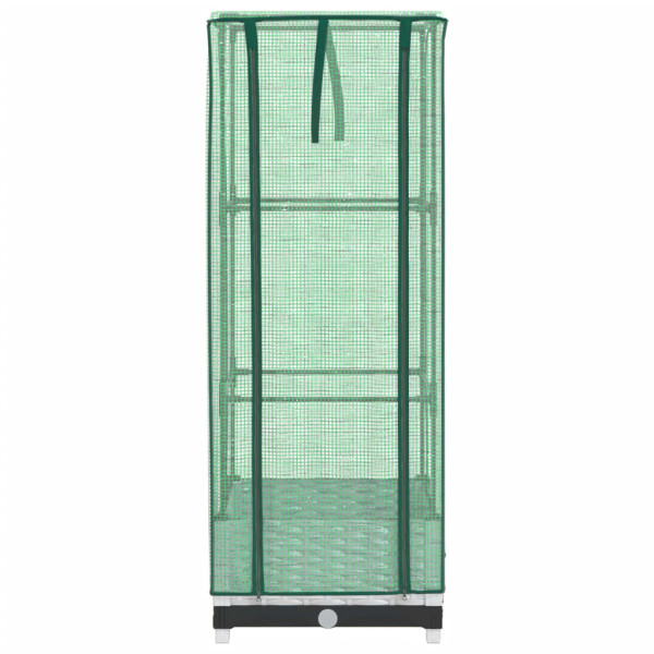 Arriate con cubierta invernadero aspecto ratán 40x40x123 cm M 4