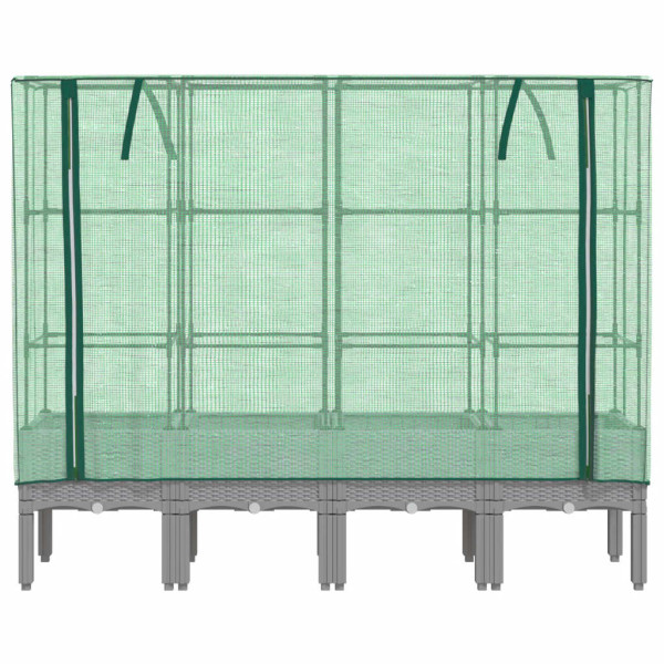 Arriate com capa de estufa olhar rattan 160x40x140 cm M 4