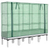 Arriate com capa de estufa olhar rattan 160x40x140 cm 2