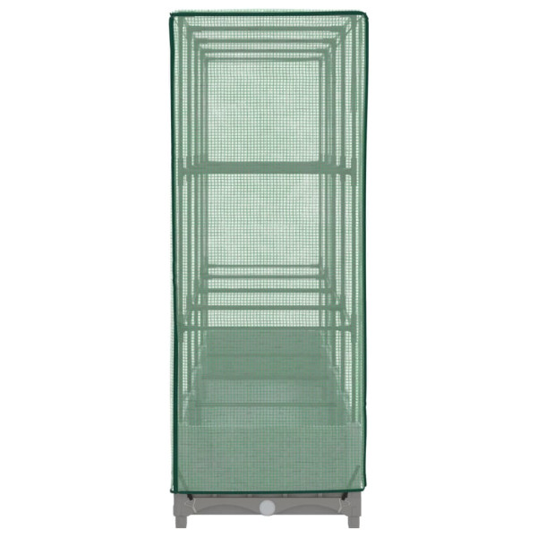 Arriate con cubierta invernadero aspecto ratán 160x40x123 cm M 5