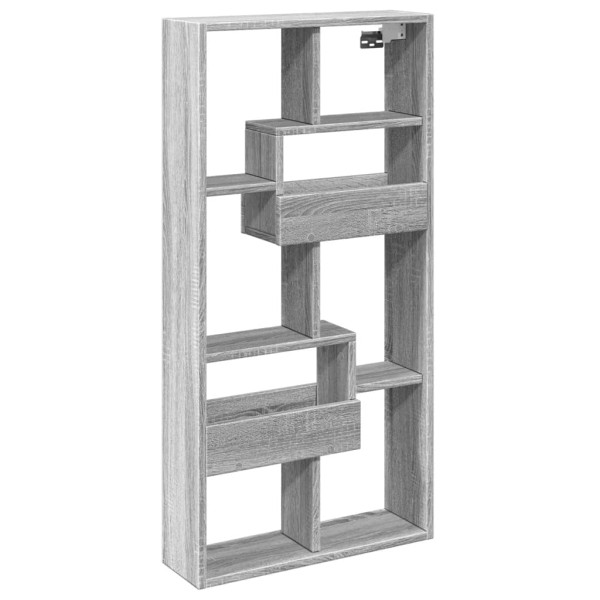 Armario de pared madera de ingeniería gris Sonoma 50x15x100 cm M 2