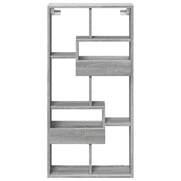 Armario de pared madera de ingeniería gris Sonoma 50x15x100 cm M 4
