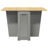 Mesa de comedor plegable mariposa Corona madera maciza gris 4