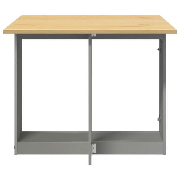 Mesa de comedor plegable mariposa Corona madera maciza gris M 5
