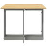 Mesa de comedor plegable mariposa Corona madera maciza gris 5