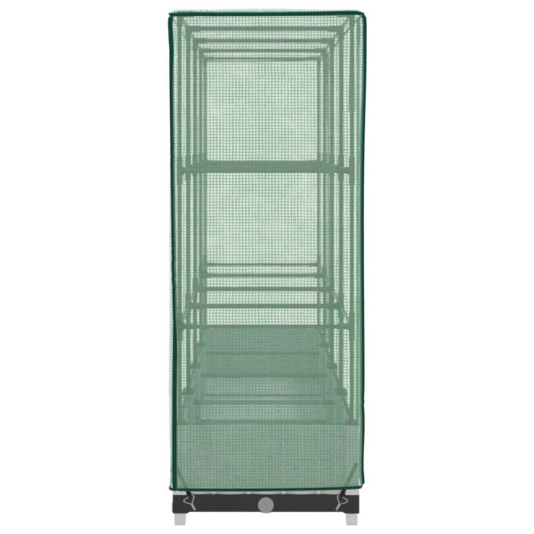 Canteiro elevado com cobertura de estufa aspeto de vime M 5