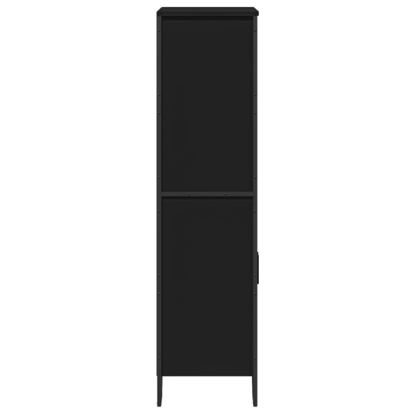 Armário alto 79.5x35.5x137.5 cm derivados de madeira preto M 5