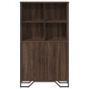 Aparador alto madera ingeniería marrón roble 79.5x35.5x137.5 cm 4