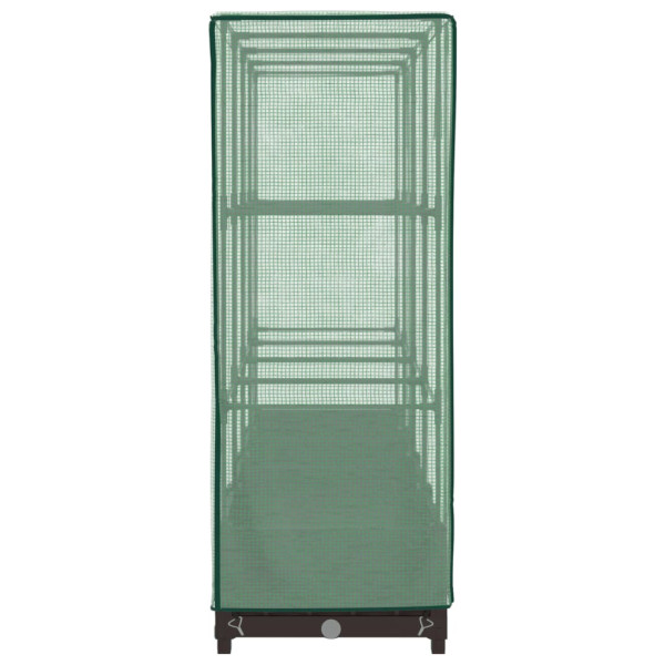 Canteiro elevado com cobertura de estufa aspeto de vime M 5